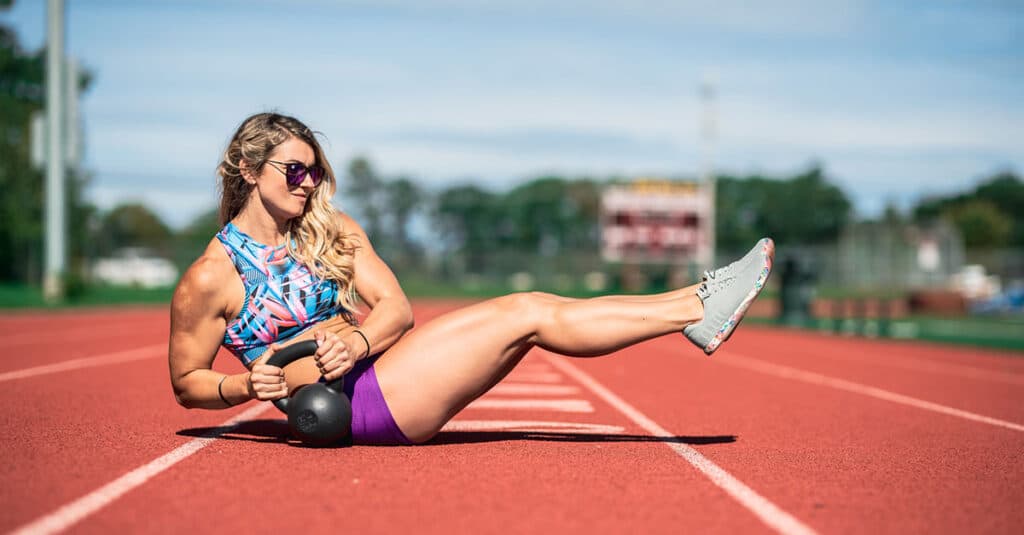 Russian Twist Workouts by female athlete