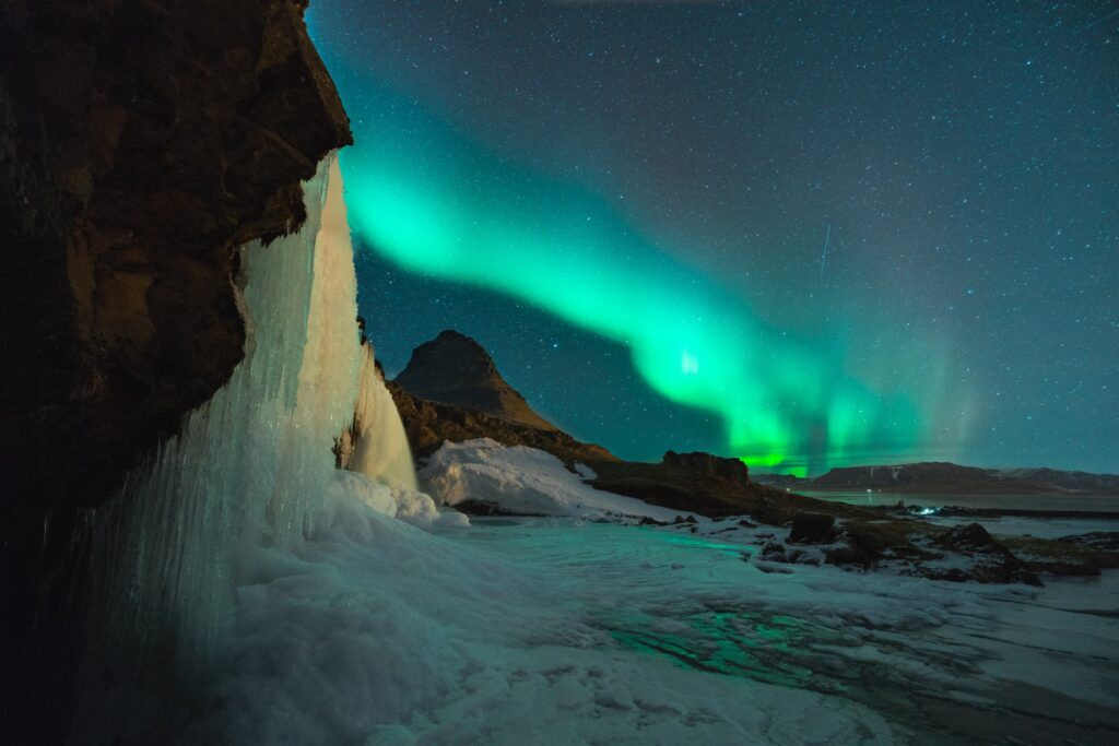 The Lights over the frozen land