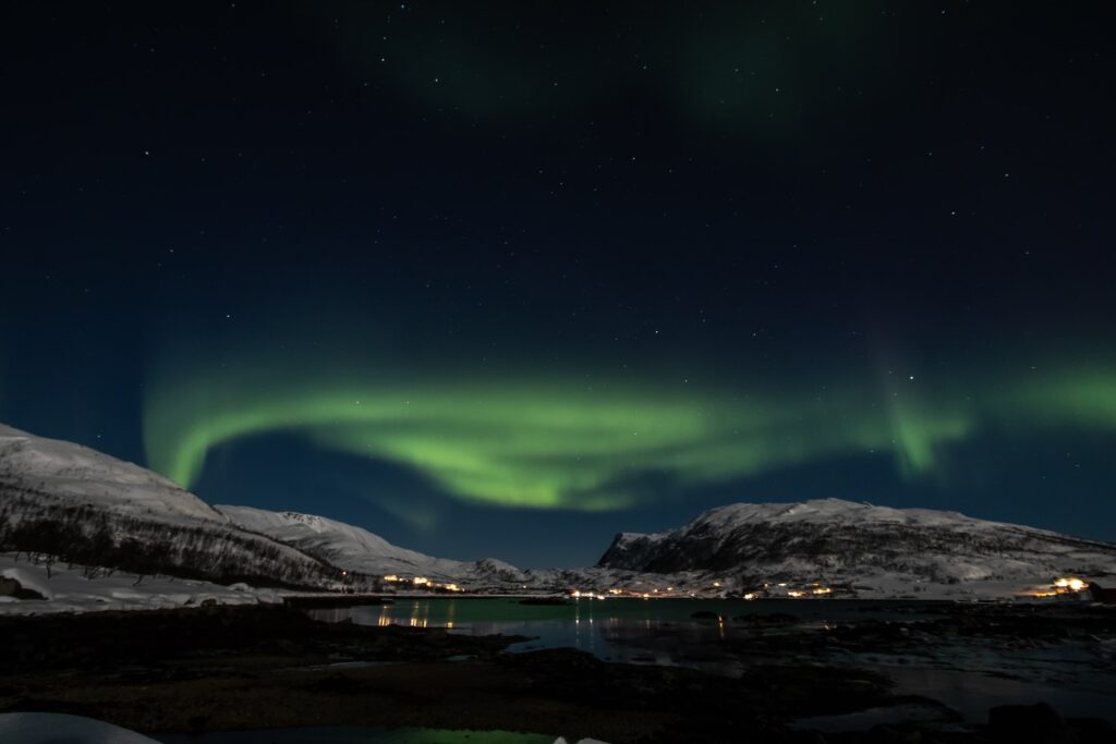 The Lights over Tromsø in the distance