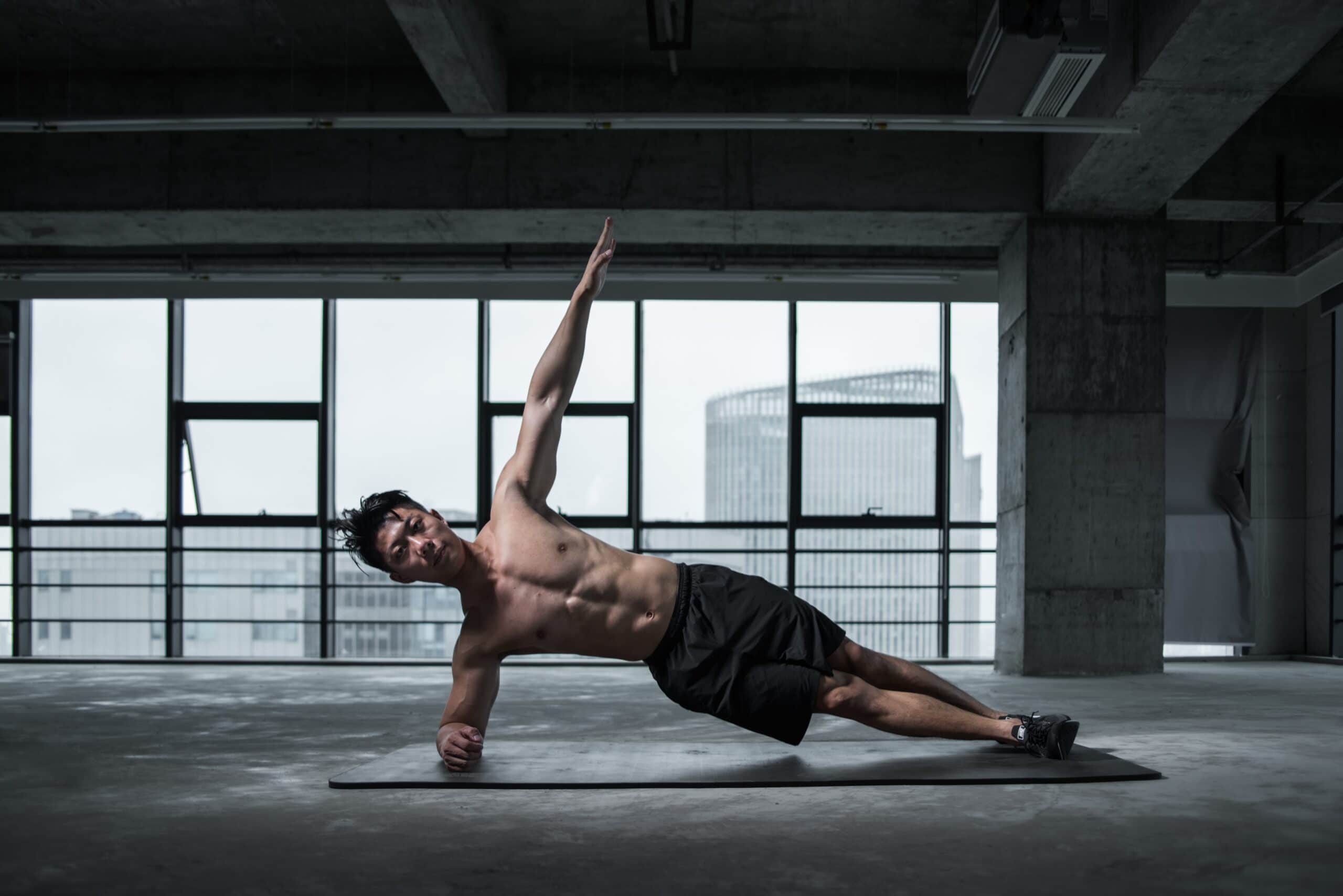 Workout for Men's abs male athlete