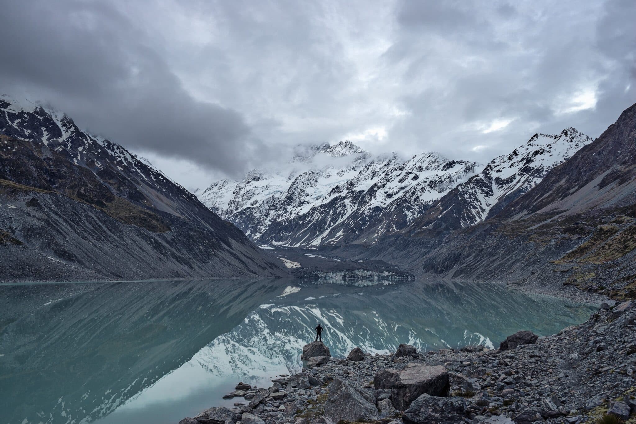 Mountains and lake