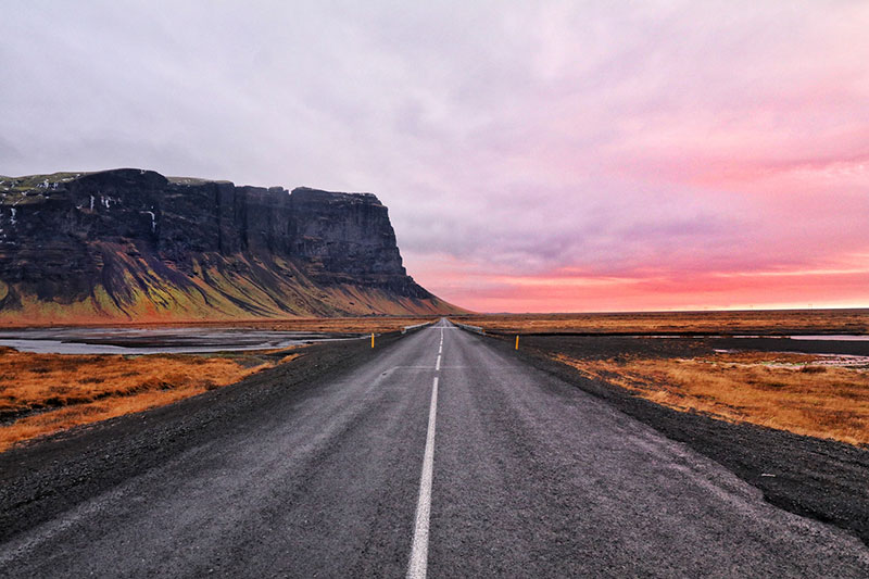 cycle route in iceland.