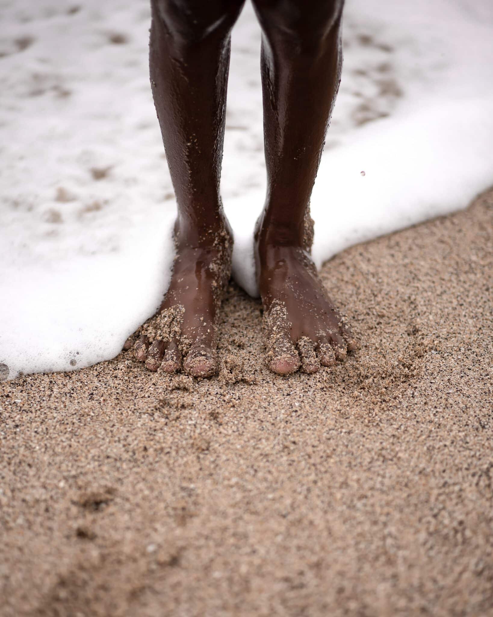 feet on beach