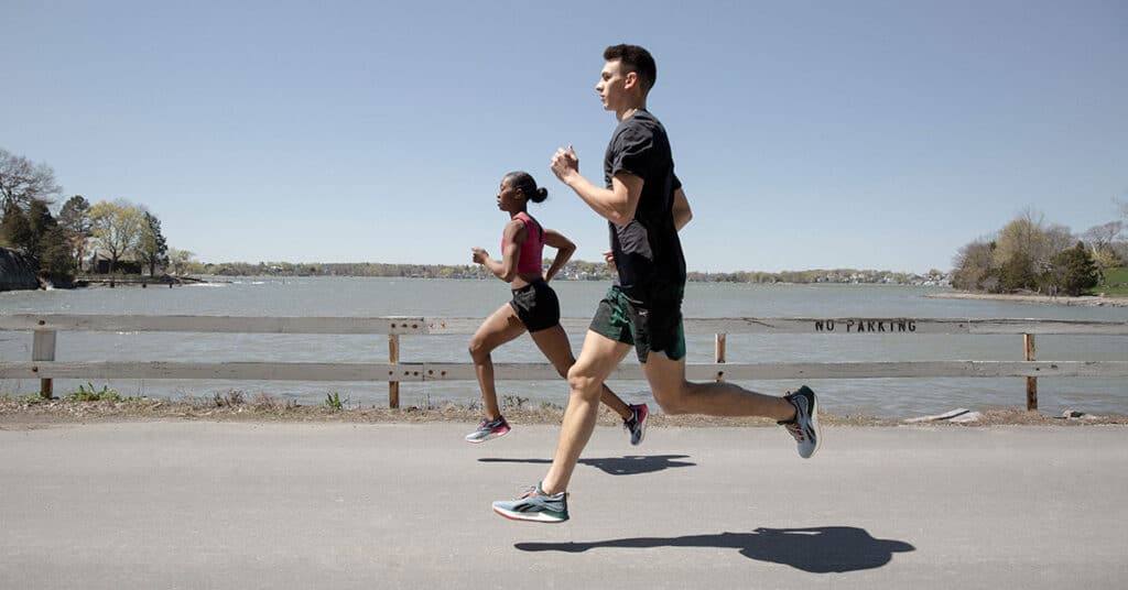 Reebok-Floatride-Energy-3-Adventure-athletes-running by lake