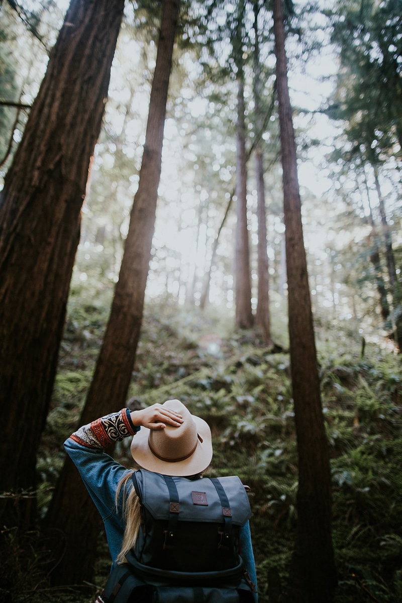 Woman in forest