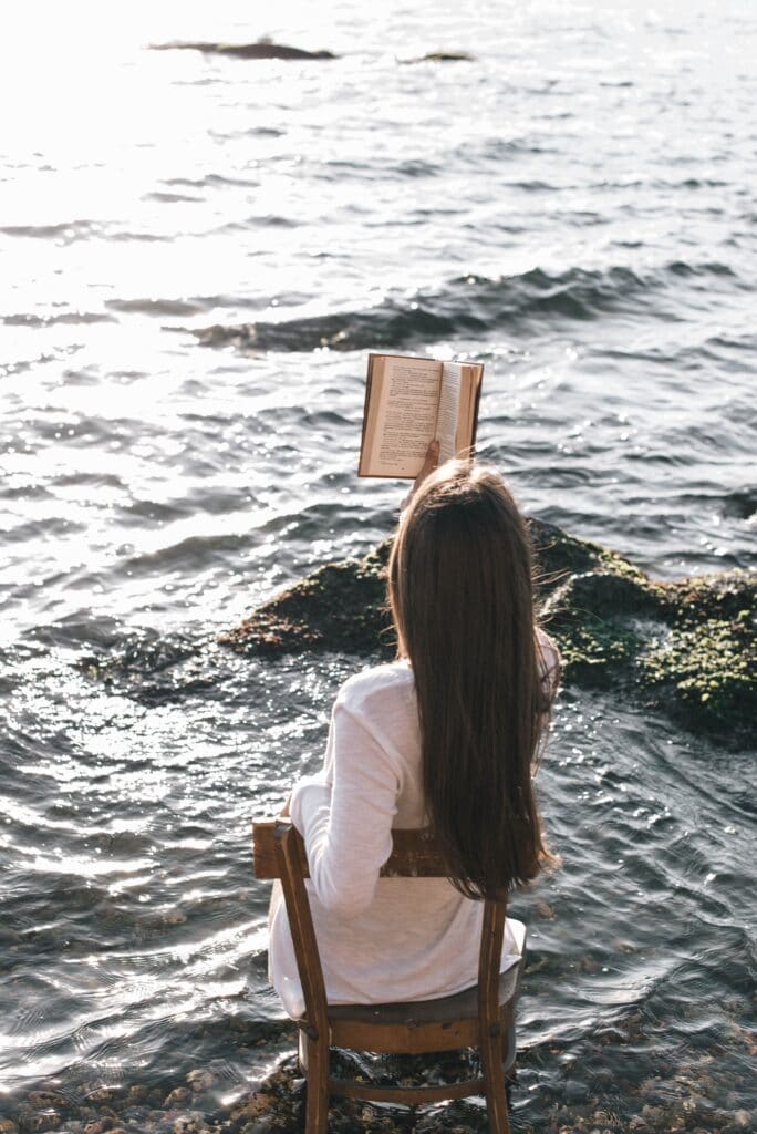 Reading by the sea