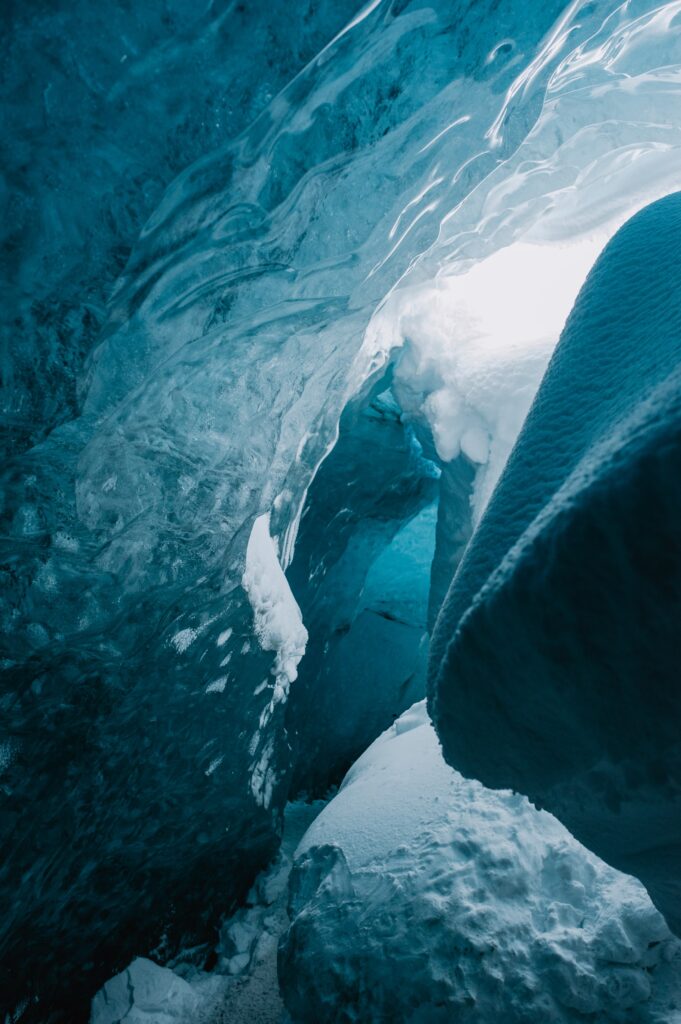 Vatnajokull in Iceland with quotes from Robert MacFralane