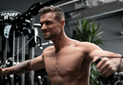 Cable Crossover male athlete
