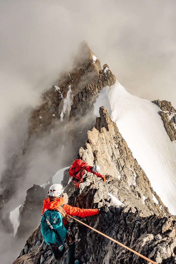 Climbers on the mountain