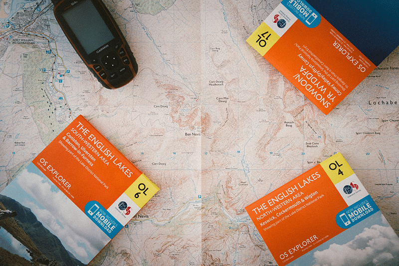 English lakes maps and Garmin tracker