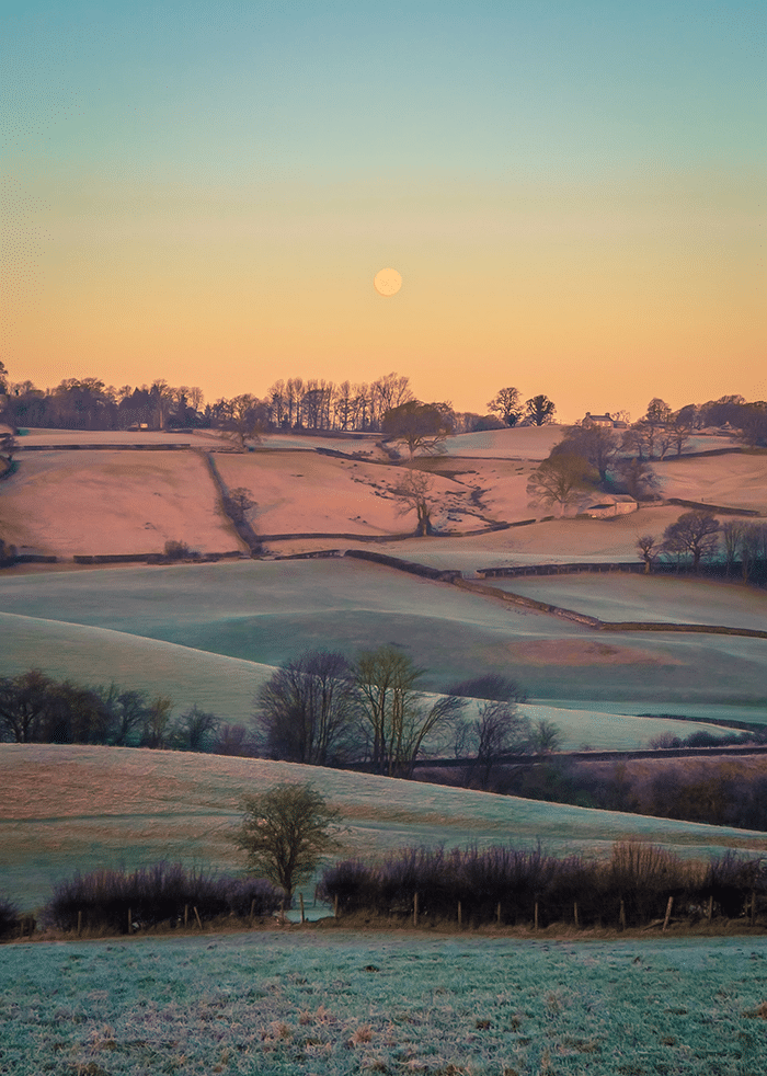 Frosty Morning on the fields UK Outdoor Clothing Companies