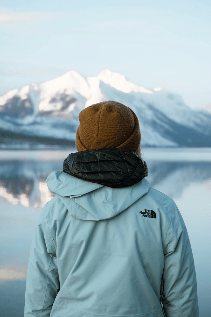 Woman in North Face Jacket