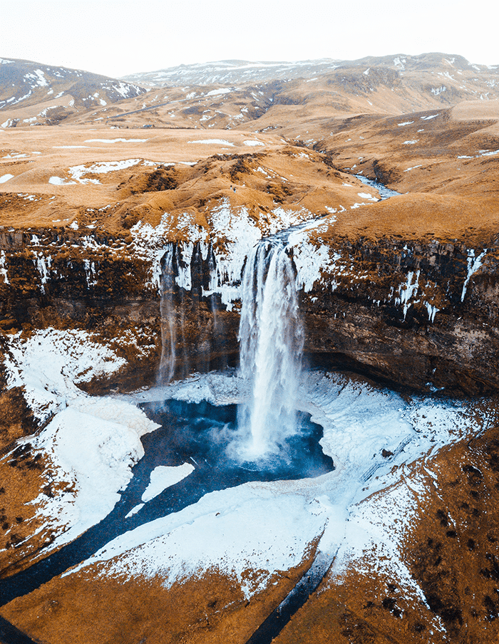 PLaces to stay in iceland waterfall