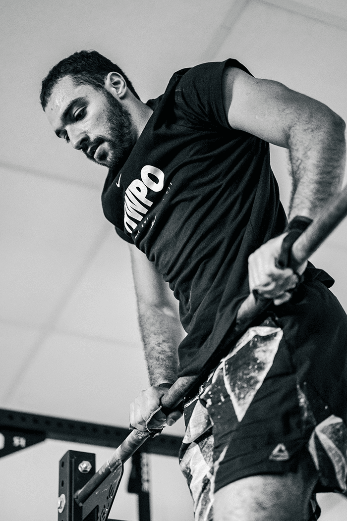 Man doing muscle ups