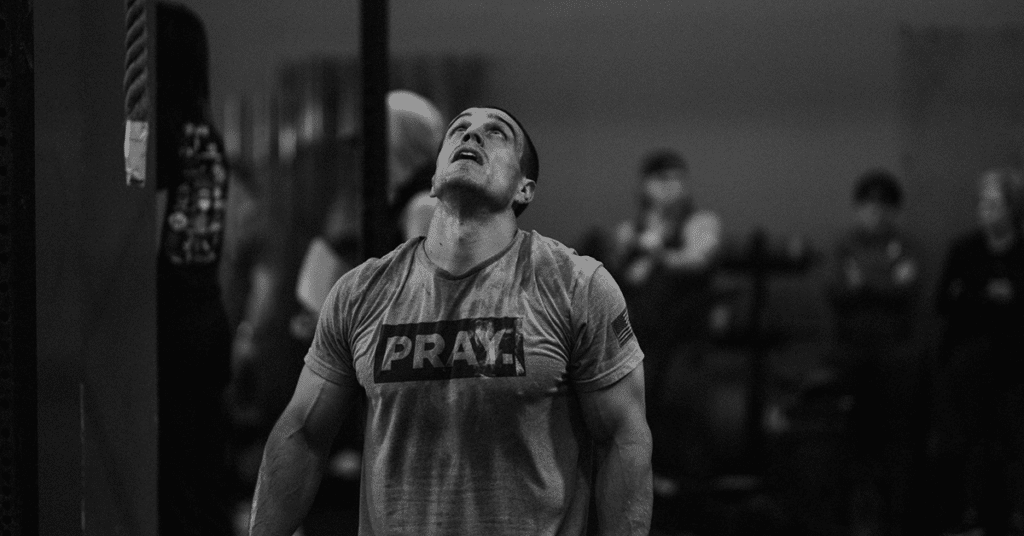 Athlete-in-Gym-Looking-Upwards