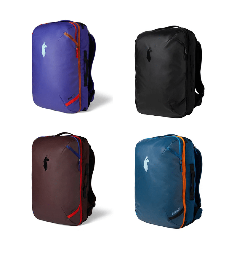 Cotopaxi Rucksacks in different colours