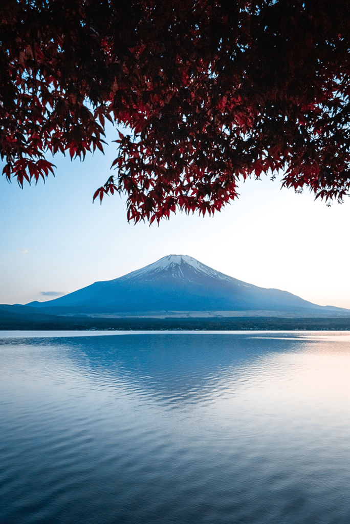 mountain and lake