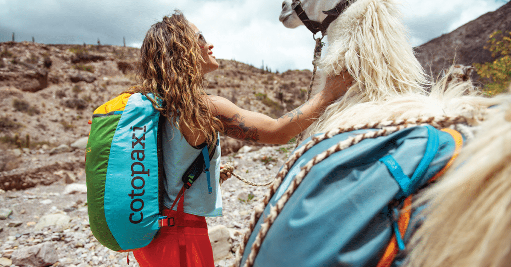 Woman and Horse with Cotopaxi Rucksack