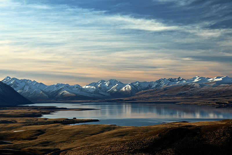 Landscape with calm sky