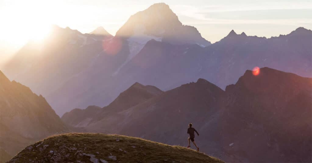 Running in the mountains