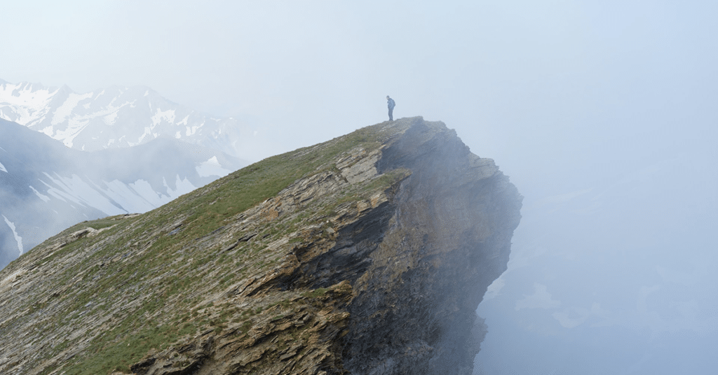 Man-on-Mountain-in-France