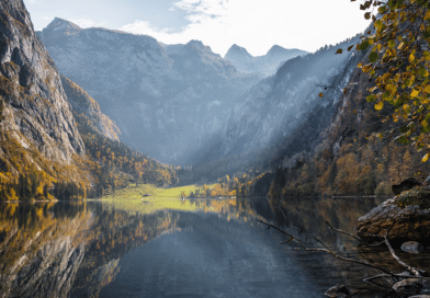 Bavarian Mountains and Lake in Germany