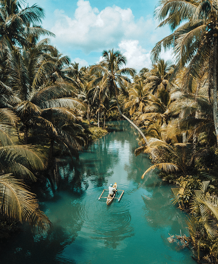 kayaking on river