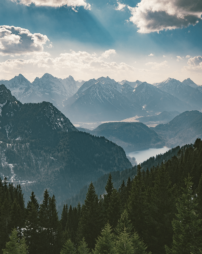 Bavarian Mountains and hiking trails