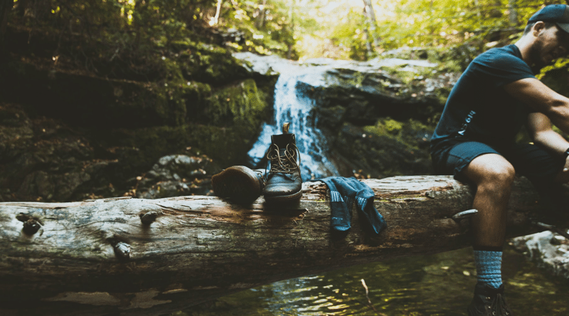 Hiking-Boots-and-Socks-on-a-Tree