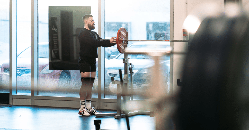 Man-Setting-Up-for-Close-Grip-Bench-Press