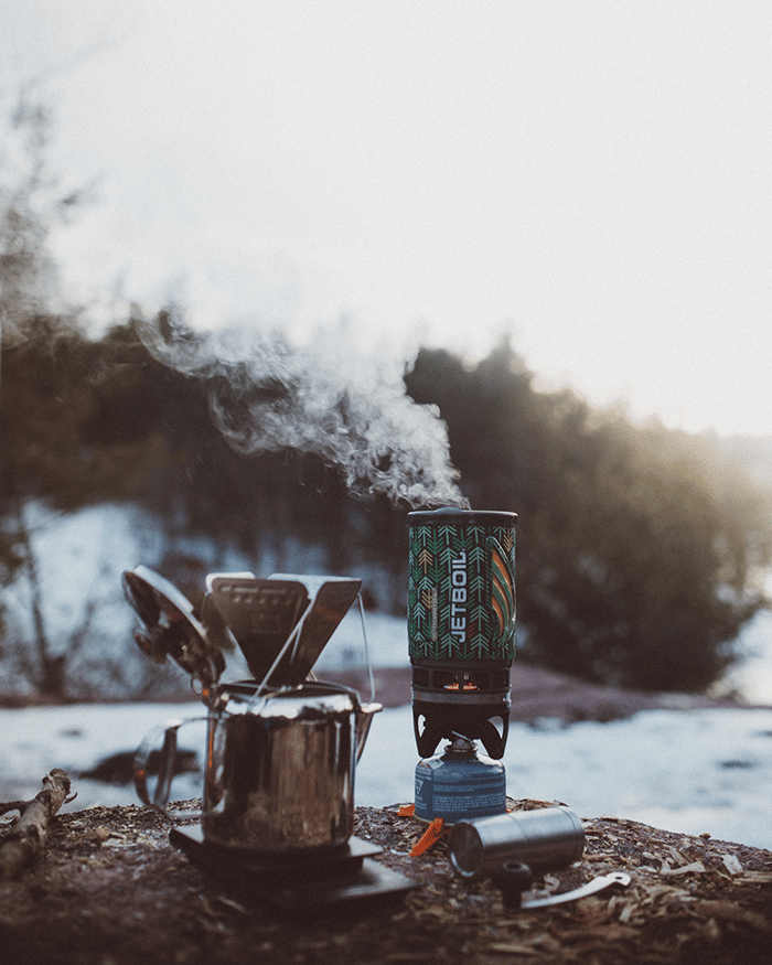 Boiling Stove outside the best tents for winter camping