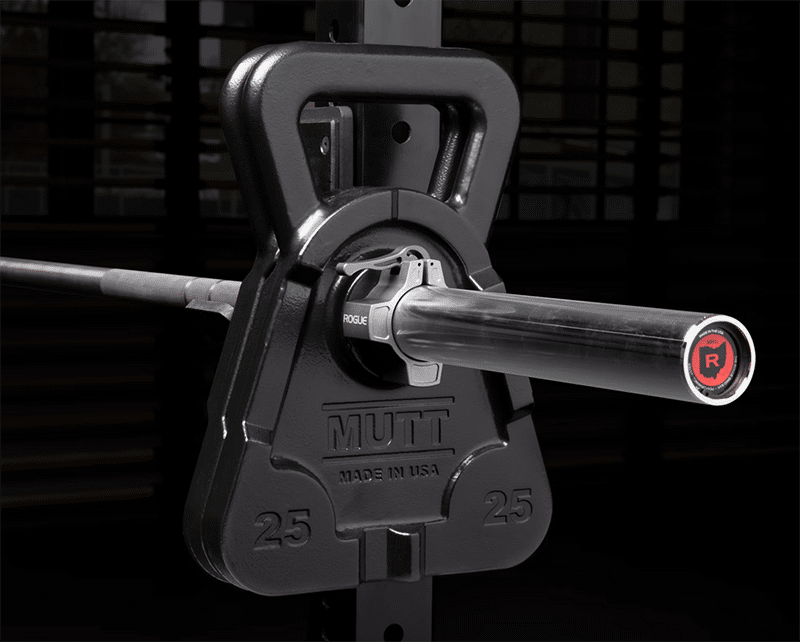 Mutt Cowbells on a barbell