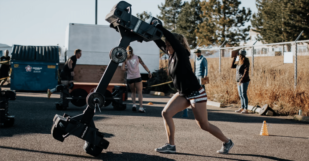 Woman Flipping Weight