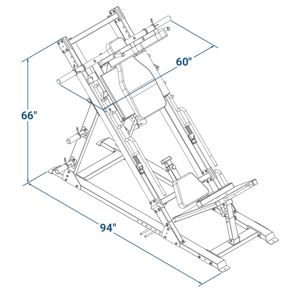 Diagram of Force USA Ultimate Leg Press Machine