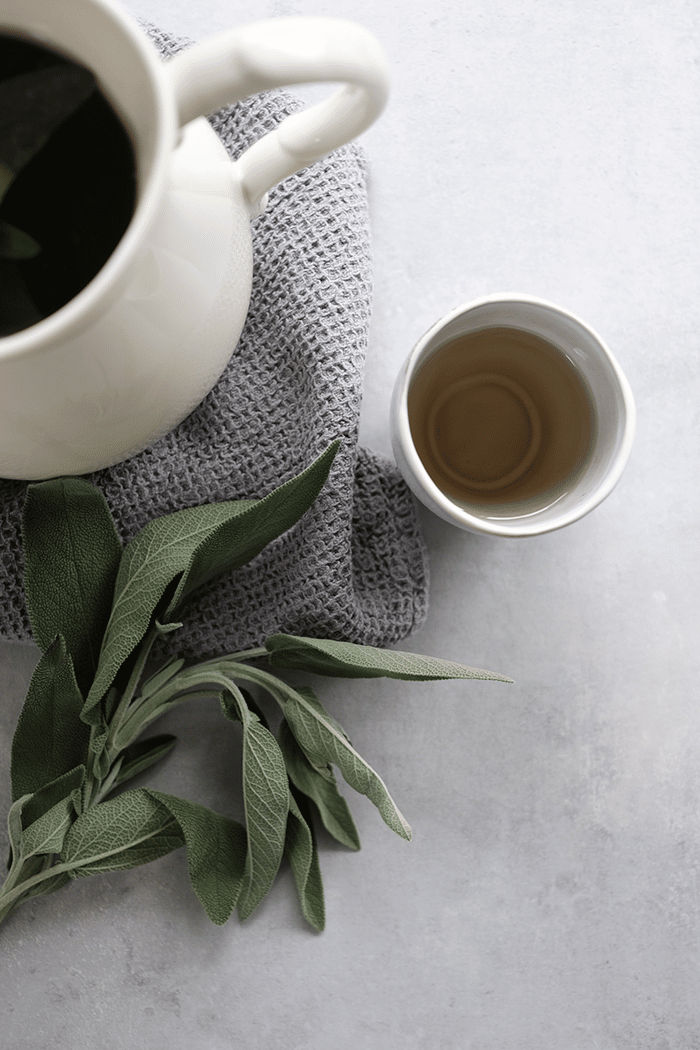 Flatlay of tea