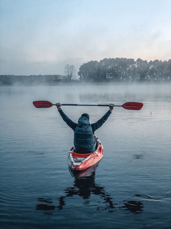 Man with paddle