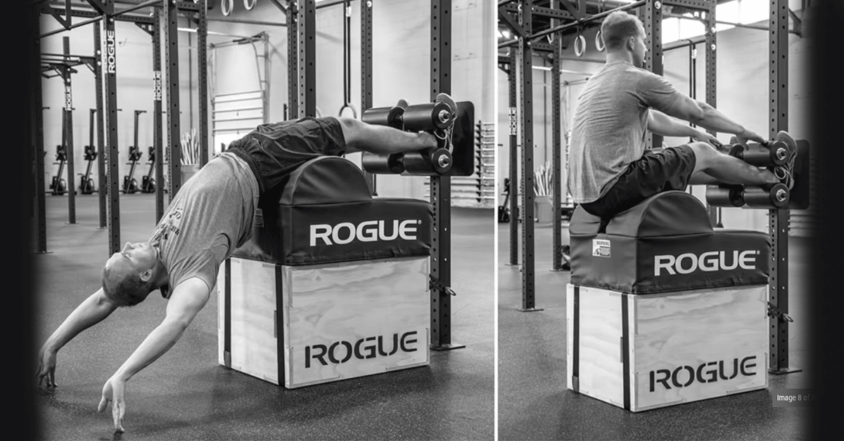 Rogue 3x3 Echo GHD with athlete in gym