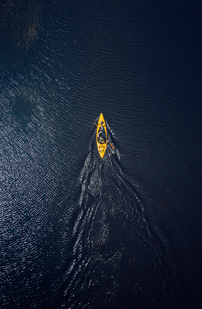 Kayaking trip in the sea