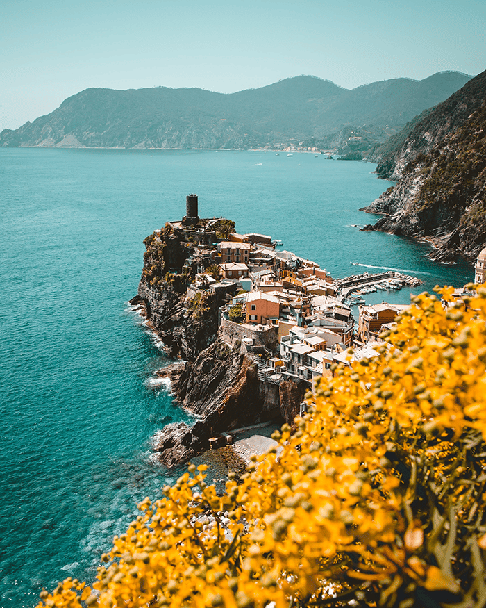 Italian coast and town