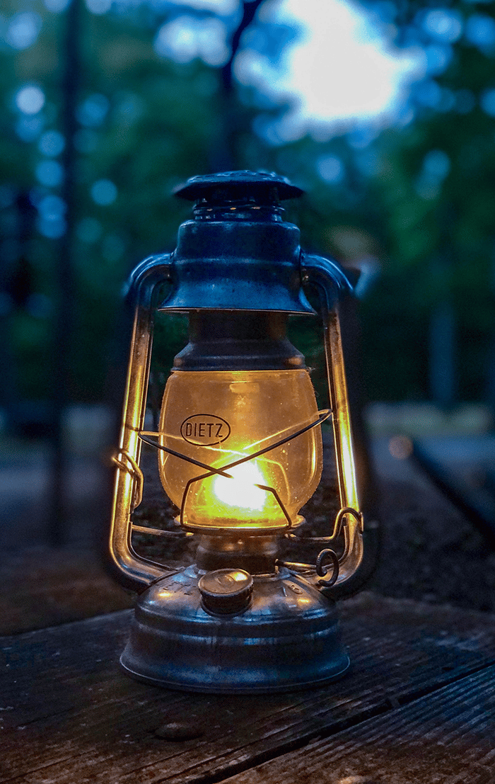 Lantern in Blue Light