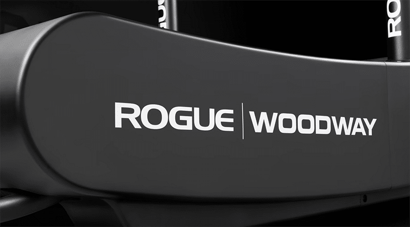 Side of the Rogue Woodway Curve LTG Treadmill