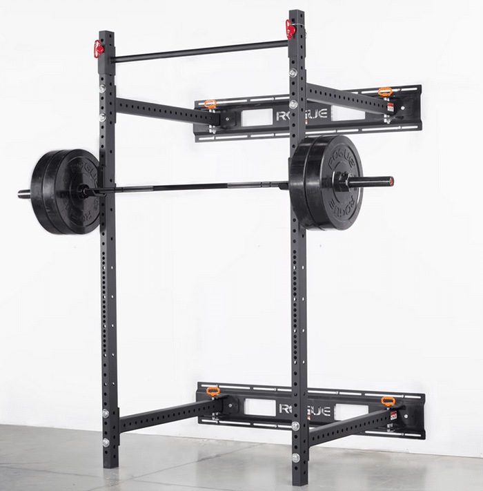 Wall Mounted Squat Racks attached to concrete