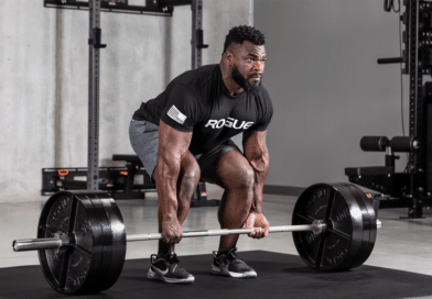 Athlete with Rogue Deadlift platform