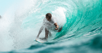 Helly Hansen Rashguard on surfer