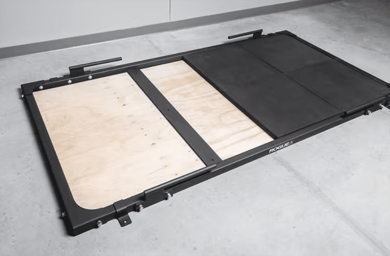 Rogue deadlift platform with wood