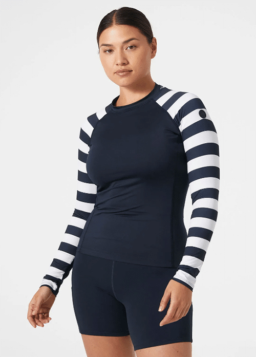 Woman in navy blue