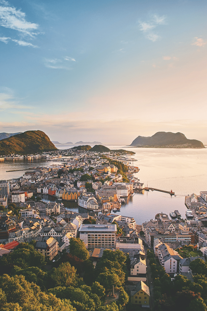 Norway town by the sea