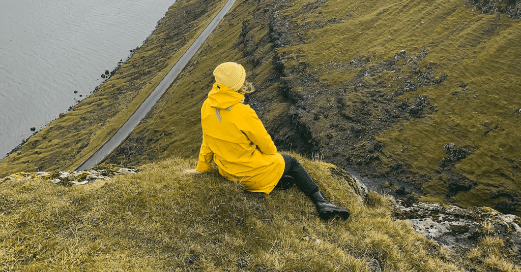 Woman on mountain