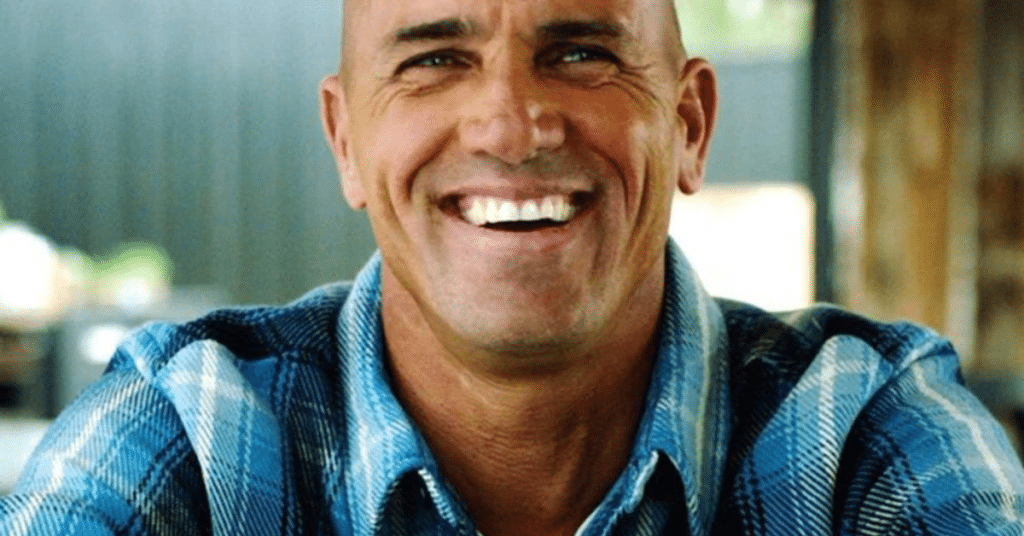 Kelly Slater in Outerknown Blanket Shirt