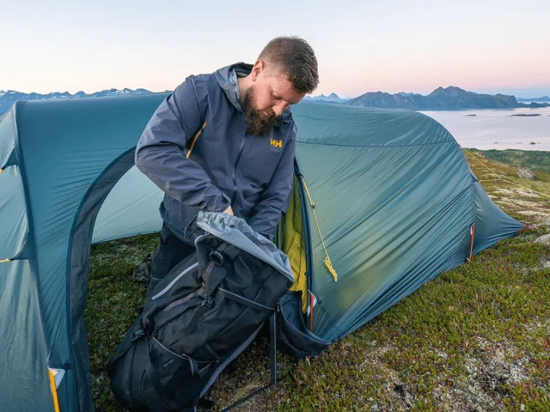 Man with Capacitor Backpack RECCO®